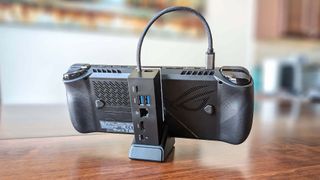 JSAUX 6-in-1 Multifunctional Docking Station ROG Ally X backside.